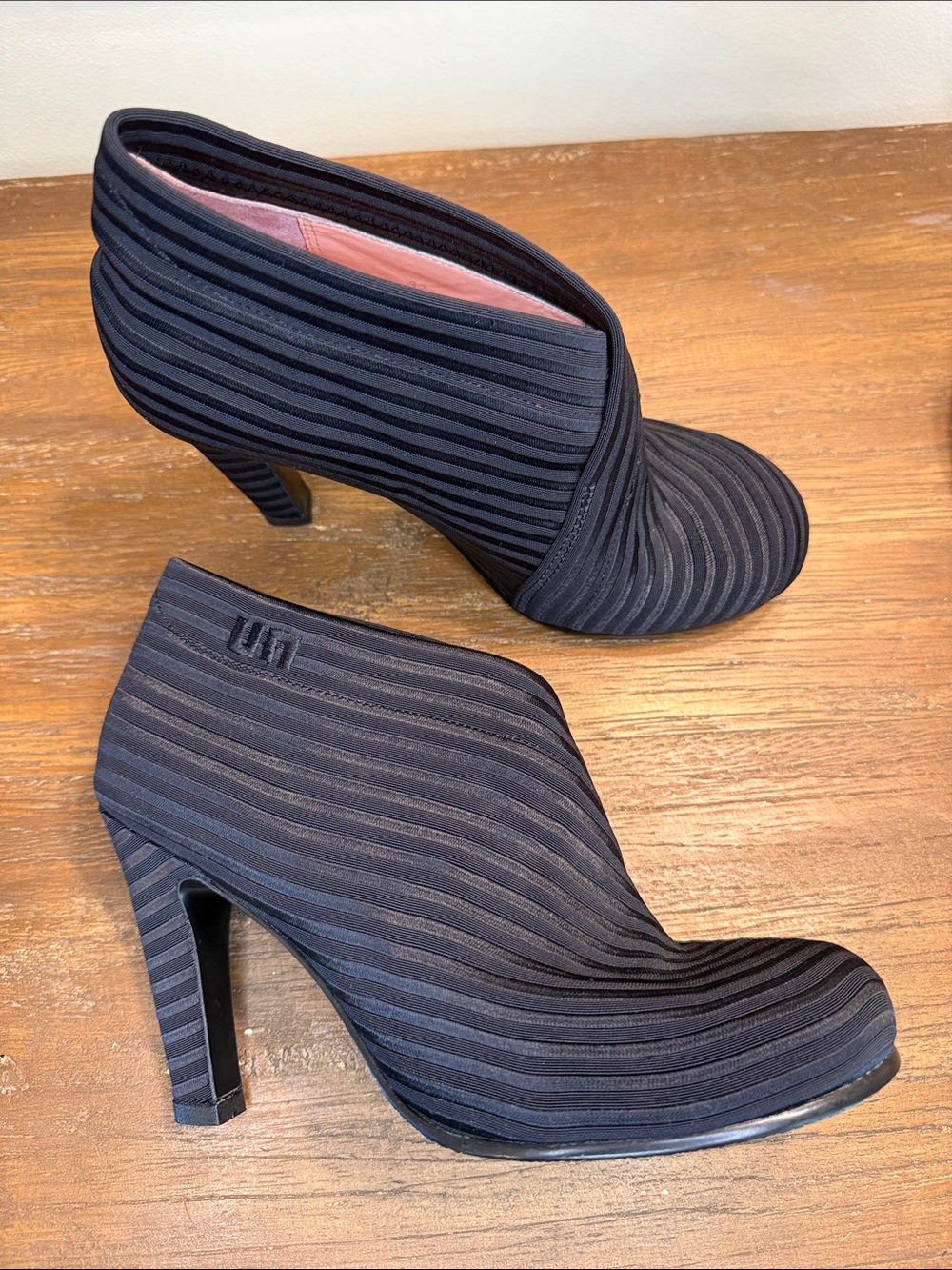 UNITED NUDE Black Fold Hi Ankle Booties